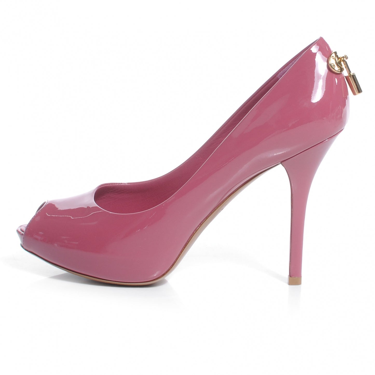 Patent Leather Oh Really Peep Toe Pumps 37.5 Pink