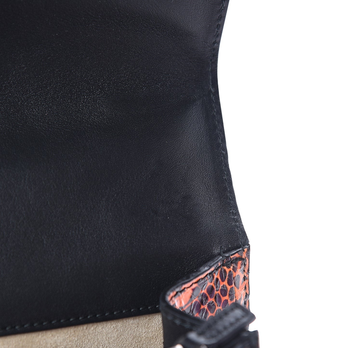 GG Supreme Monogram Snakeskin Elton Embroidered Medium Dionysus Shoulder Bag Beige Orange