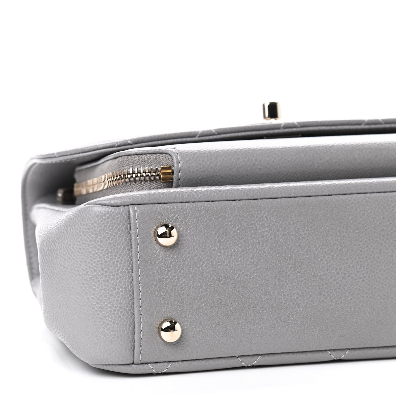 Chanel Caviar Quilted Medium Business Affinity Flap Grey 6 of 9