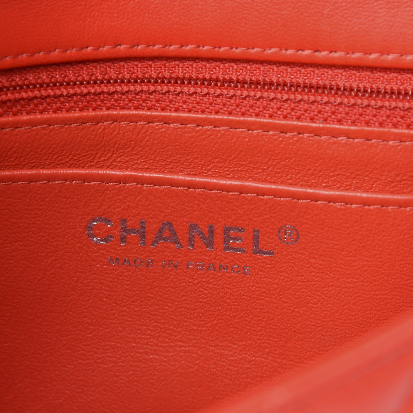 Lambskin Quilted Mini Rectangular Flap Red
