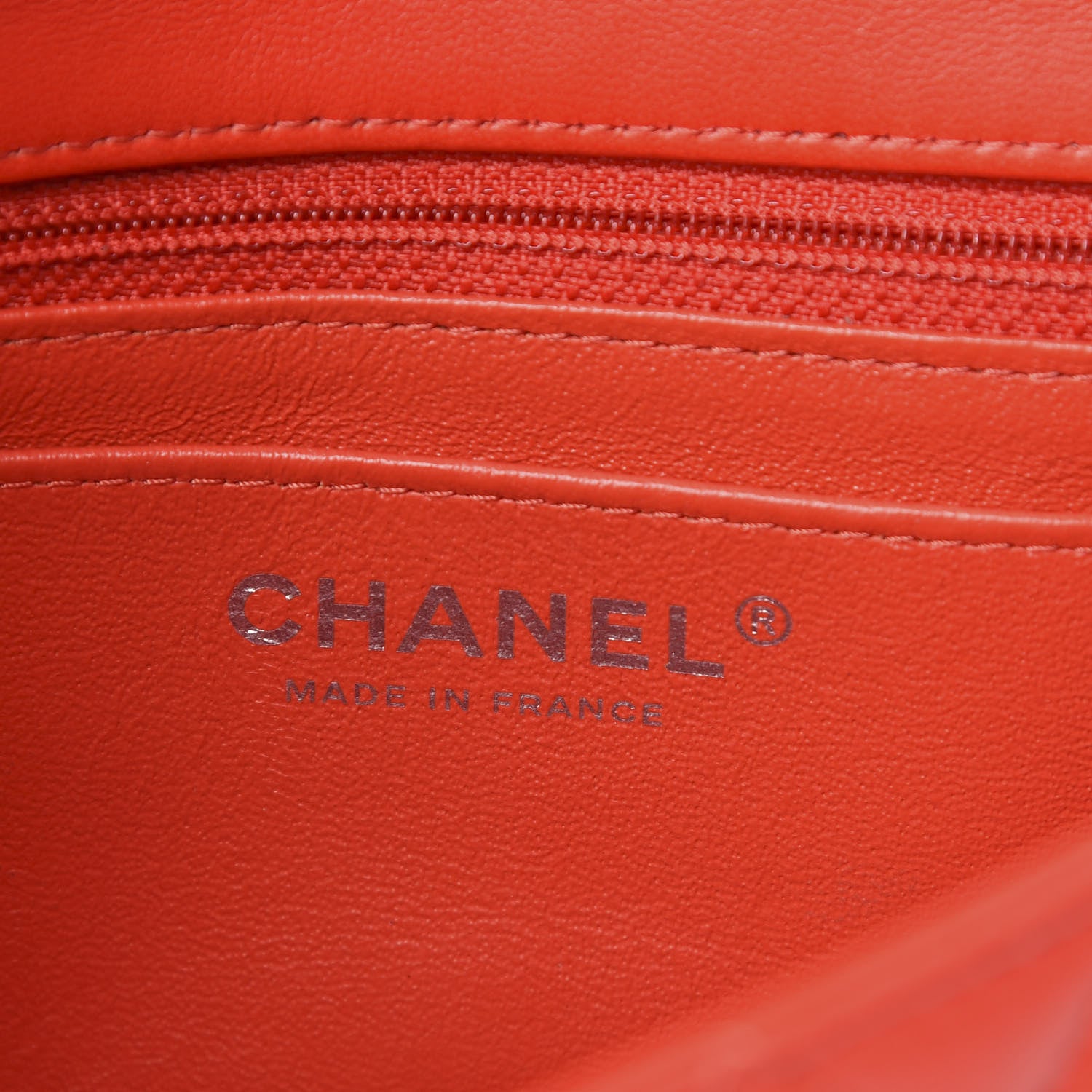 Chanel Lambskin Quilted Mini Rectangular Flap Red 6 of 13
