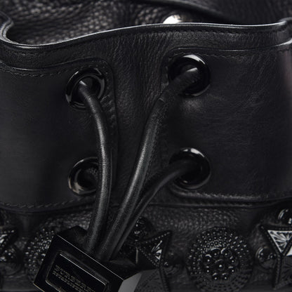 Burberry Calfskin Mason Warrior Studded Hobo Black 9 of 13