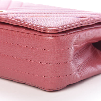 Chanel Calfskin Chevron Quilted Statement Flap Pink 10 of 12