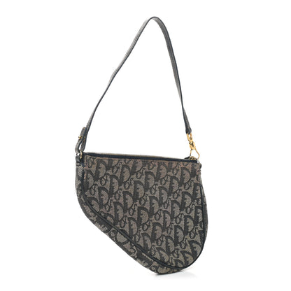 Christian Dior Monogram Mini Saddle Pochette Navy 2 of 6