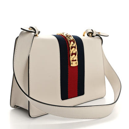 Gucci Calfskin Small Sylvie Shoulder Bag Off White 3 of 15