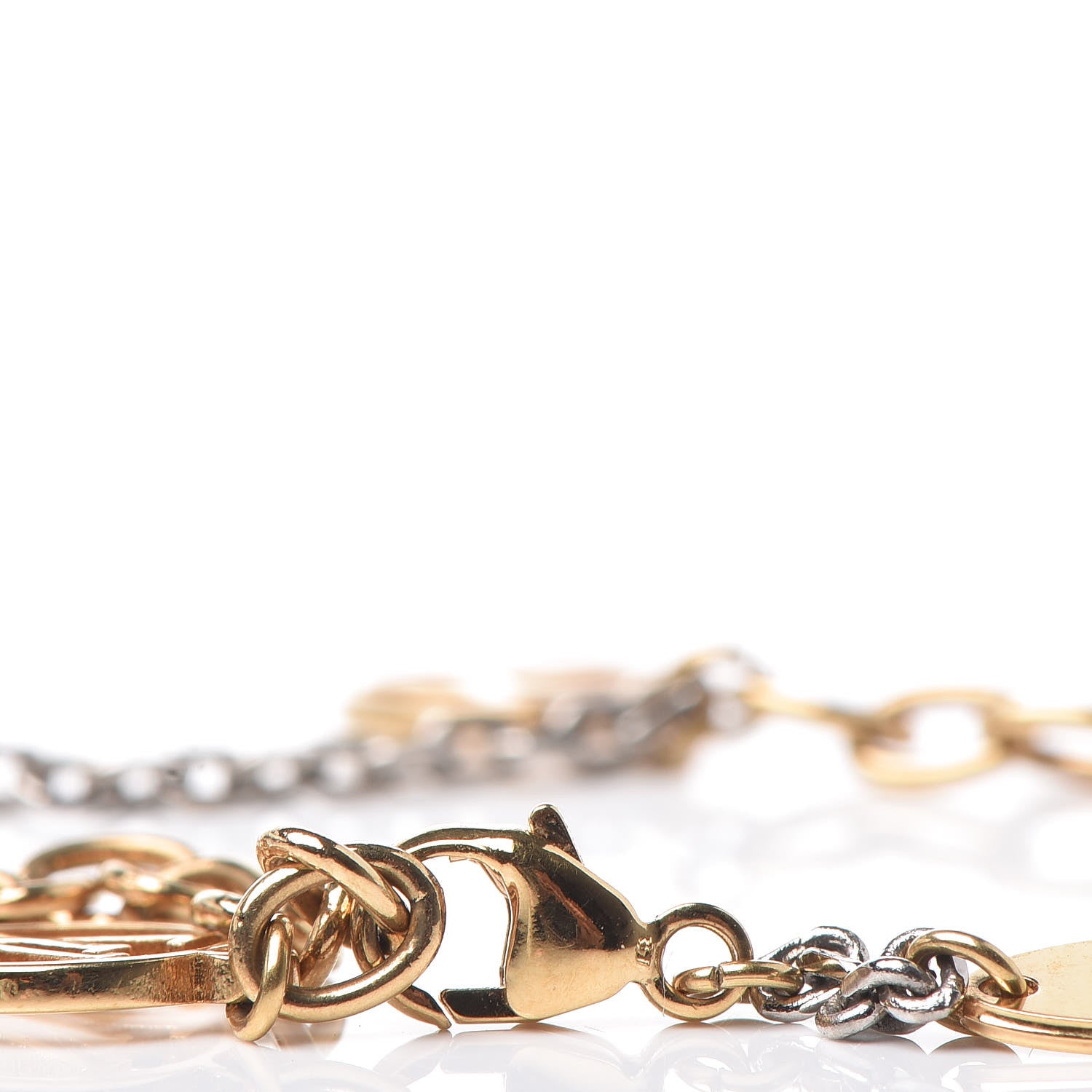 Louis Vuitton Logomania Bracelet Silver Gold 4 of 6