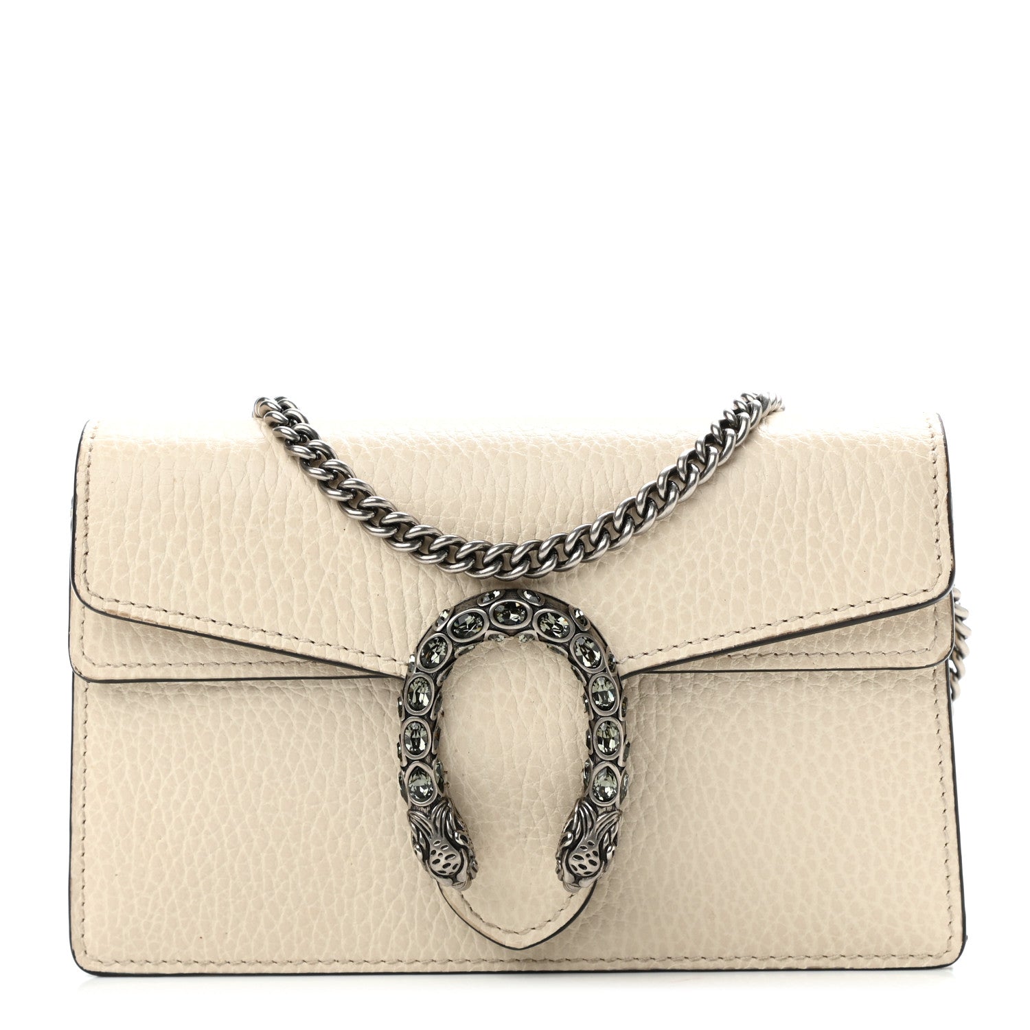 Gucci Dollar Calfskin Crystal Super Mini Dionysus Shoulder Bag Mystic White Black Diamond 1 of 9
