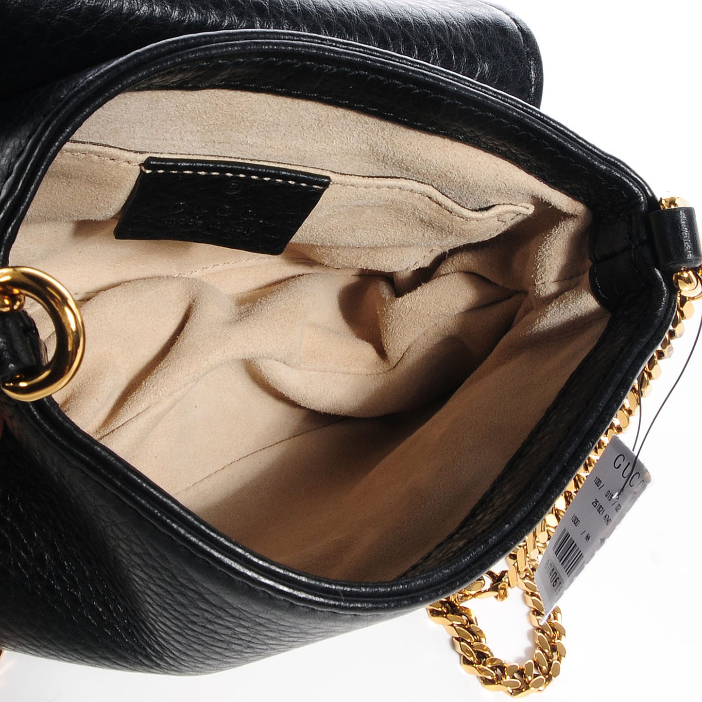 Pebbled Calfskin Small 1973 Chain Shoulder Bag Black