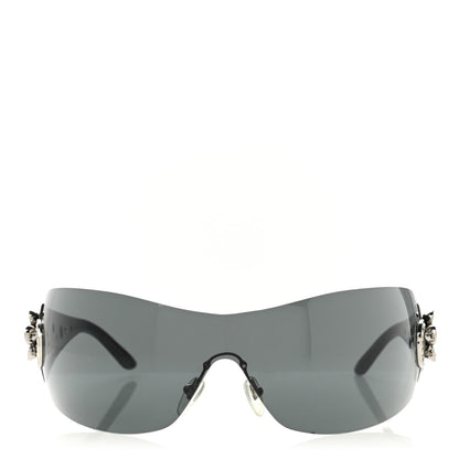 Bulgari BVLGARI Crystal Flower Sunglasses 652-B Black 3 of 7