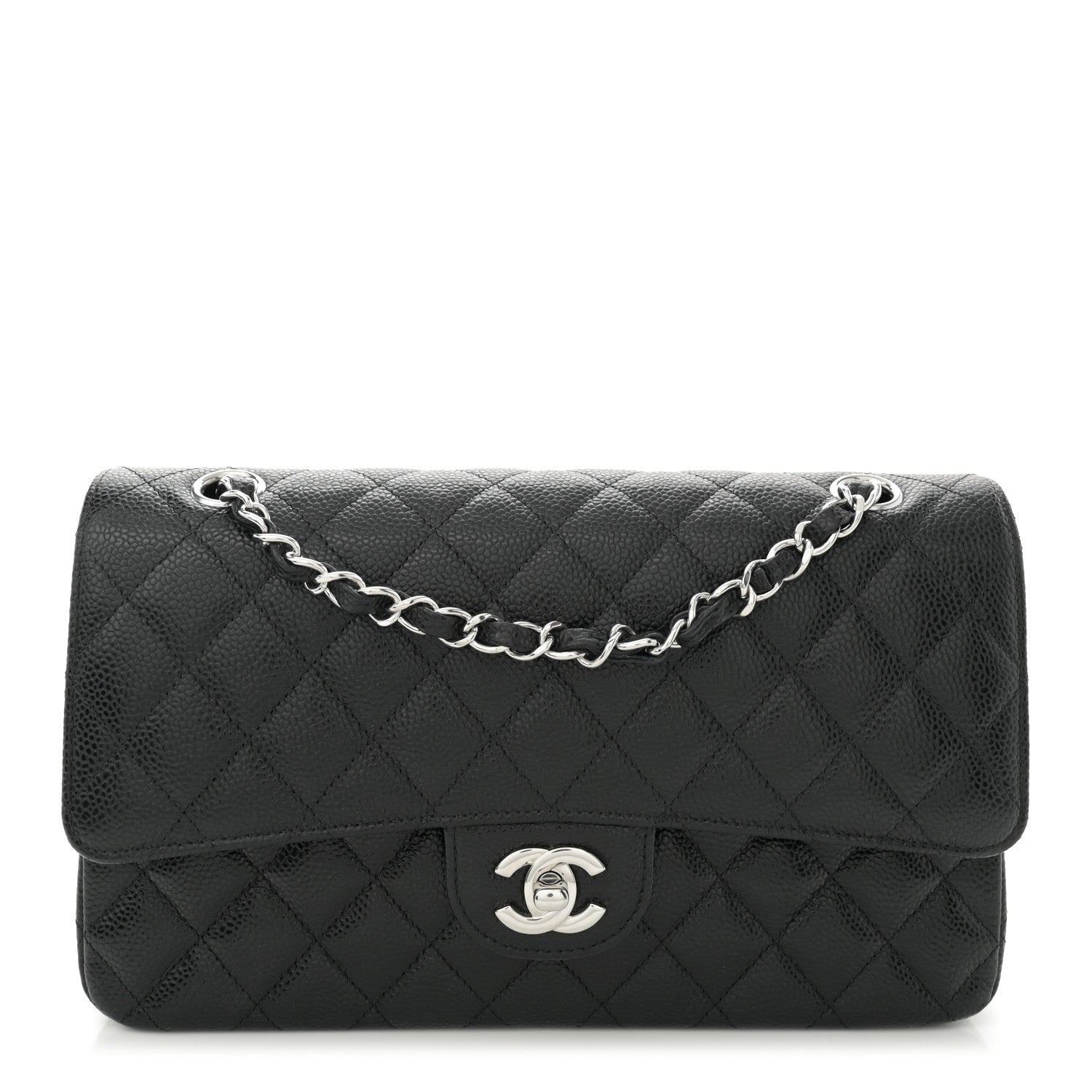 Chanel Caviar Quilted Medium Double Flap Black 1 of 10