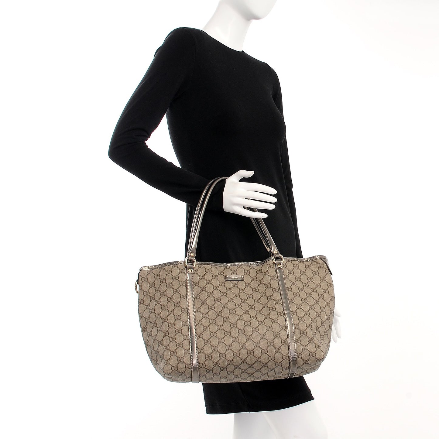 GG Plus Monogram Medium Joy Tote Gold