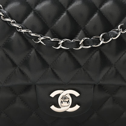 Chanel Lambskin Quilted Medium Double Flap Black 8 of 10