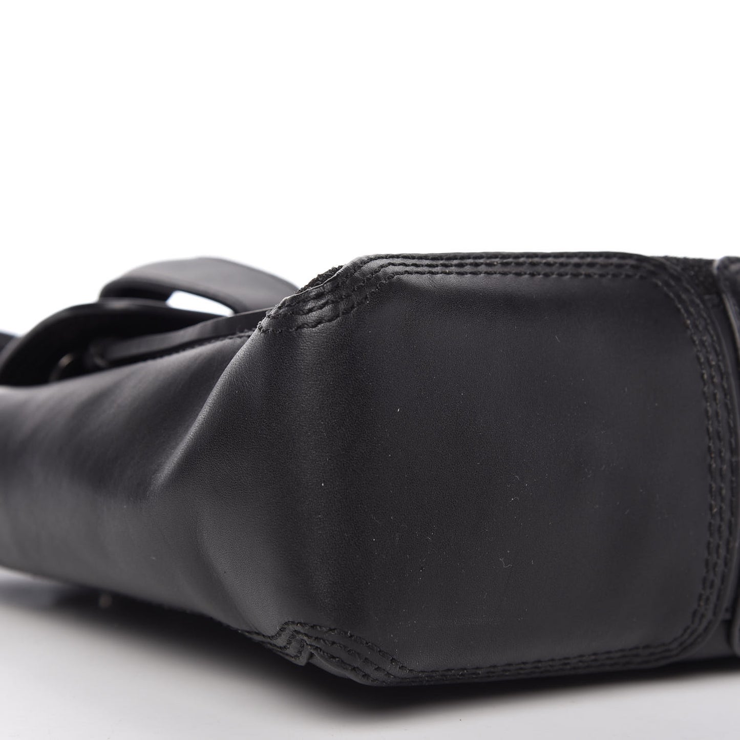 Smooth Calfskin Glitter Mini Pashli Satchel Black
