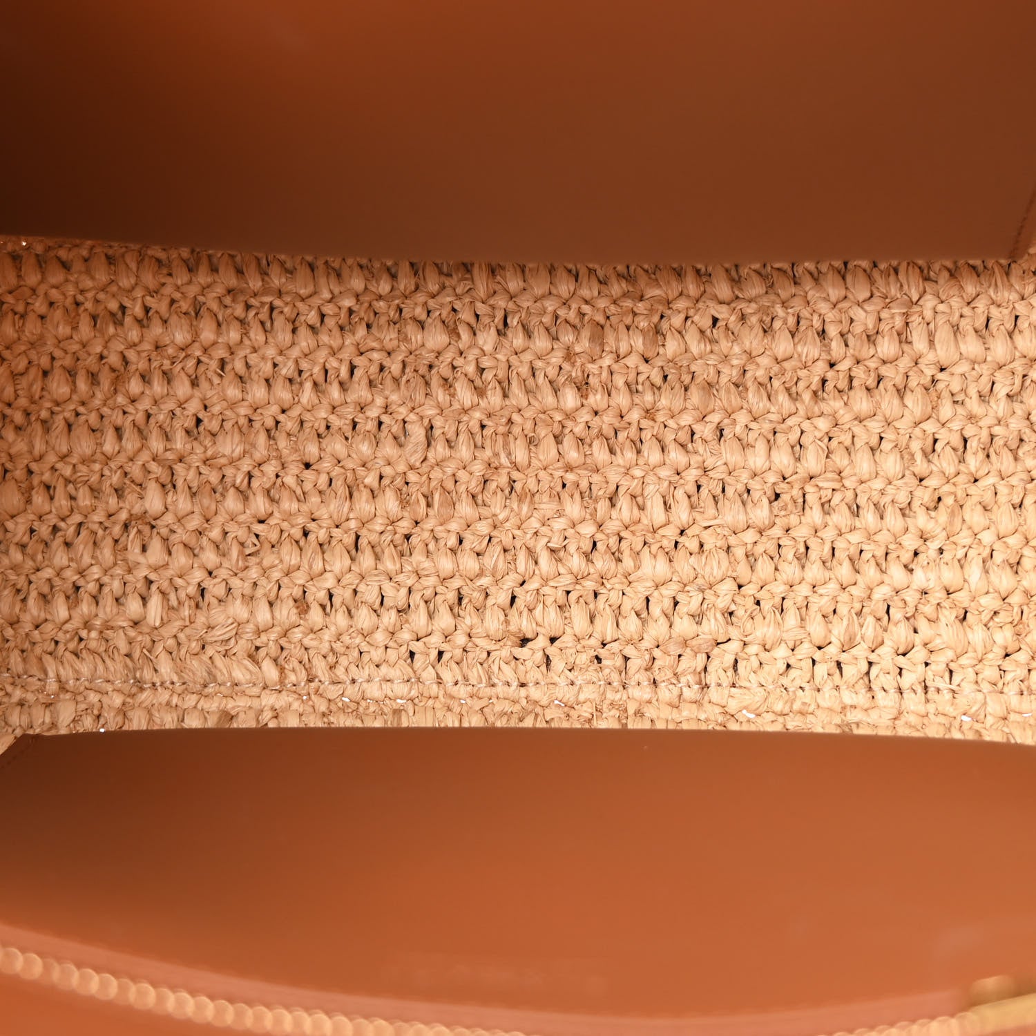 Saint Laurent Raffia Calfskin Panier Rectangle Tote Naturel Brick 5 of 12