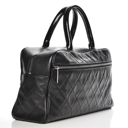 Chanel Caviar Patent Large Bowler Black 3 of 8