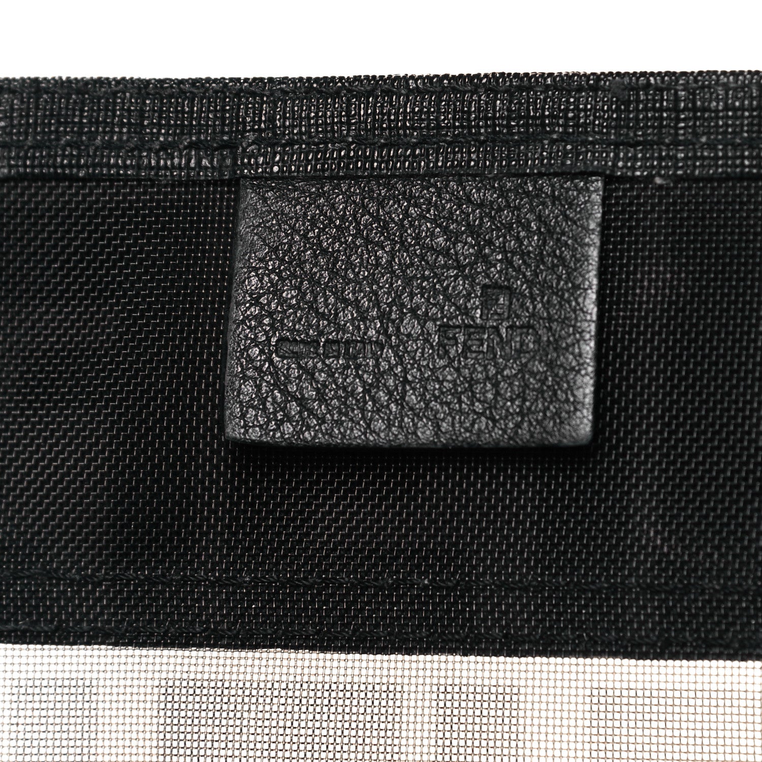Fendi Mesh Glazed Fabric FF 1974 Tote Black 5 of 14