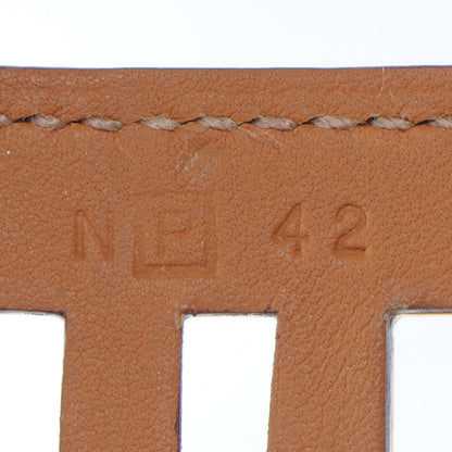 Hermes Swift Leather Kelly Dog Bracelet Cuff Orange 5 of 6