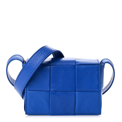 Bottega Veneta Paper Calfskin Maxi Intreccio Extra Mini Cassette Crossbody Bag Cobalt 1 of 9