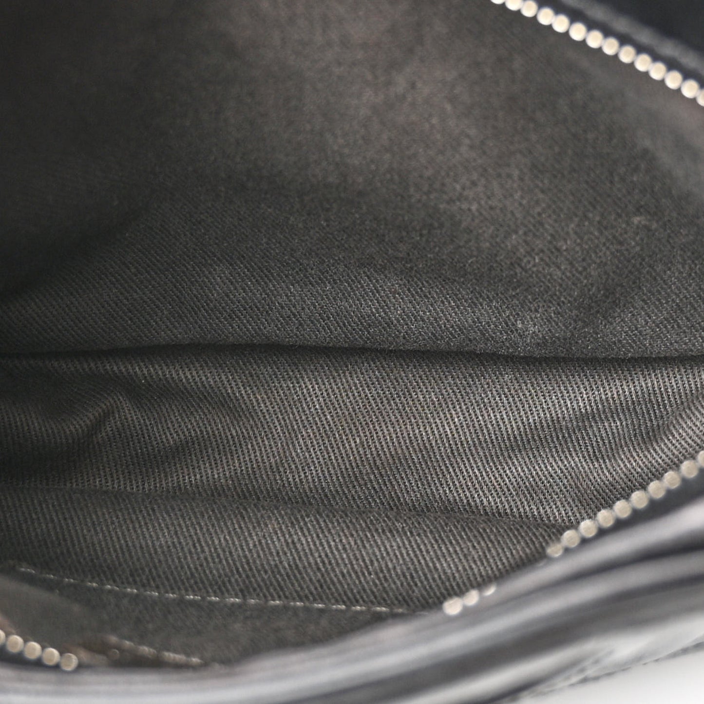 Glazed Crackled Calfskin Quilted CC Crossbody Black