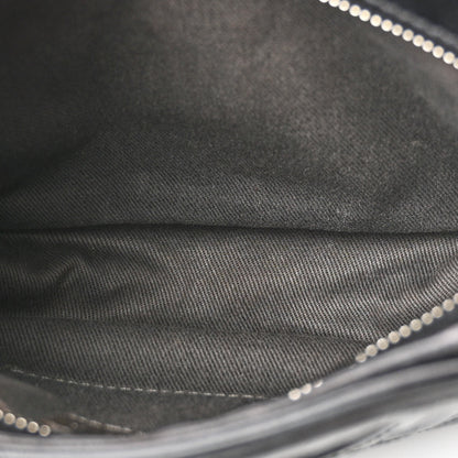Chanel Glazed Crackled Calfskin Quilted CC Crossbody Black 5 of 10