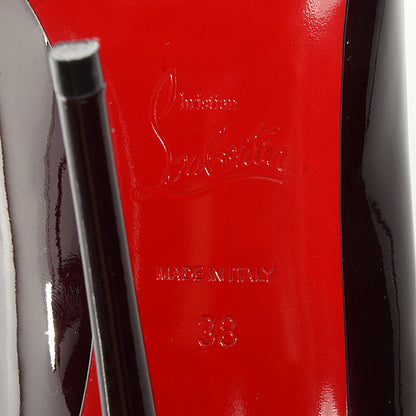 Christian Louboutin Metal Patent So Kate 120 Pumps 38 Rouge Noir 7 of 7
