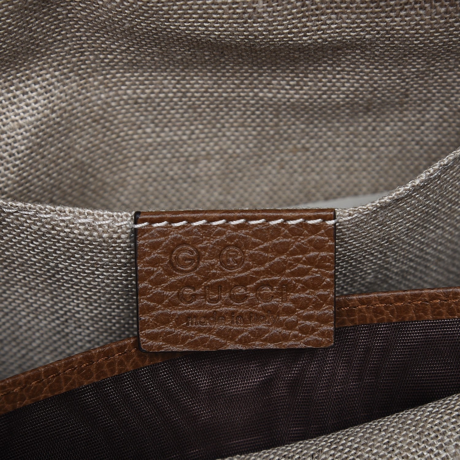 Gucci Monogram Mini Bree Messenger Bag Beige Tabacco 6 of 7