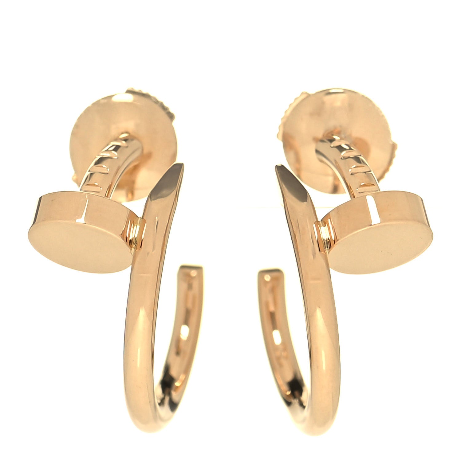 Cartier 18K Yellow Gold Juste Un Clou Hoop Earrings 1 of 5