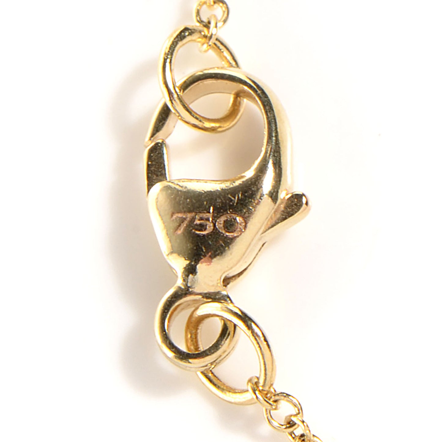 18K Yellow Gold Diamond Initial K Charm Pendant Necklace