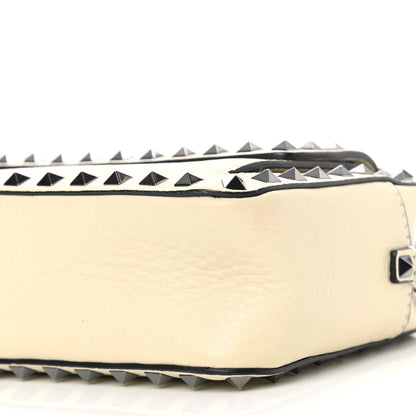 Valentino Garavani Grained Calfskin Small Rockstud Flap Pocket Camera Crossbody Bag Ivory 10 of 11