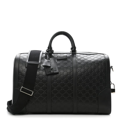 Gucci Guccissima Signature Medium Duffle Black 1 of 9