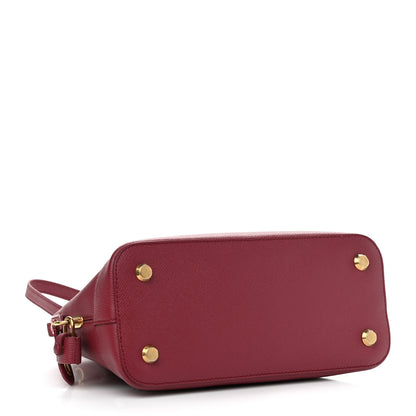 Balenciaga Signature Grained Calfskin Logo S Ville Top Handle Bag Rouge Grenat White 4 of 10