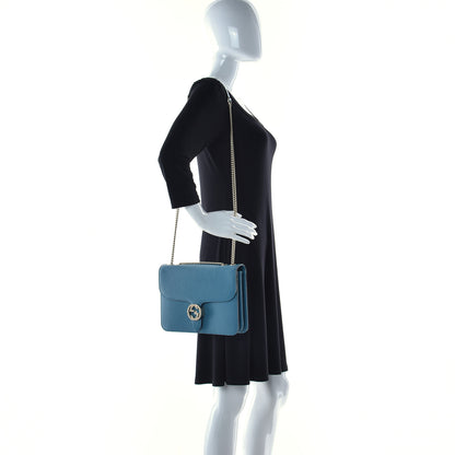 Gucci Dollar Calfskin Interlocking G Shoulder Bag Deep Cobalt 2 of 14