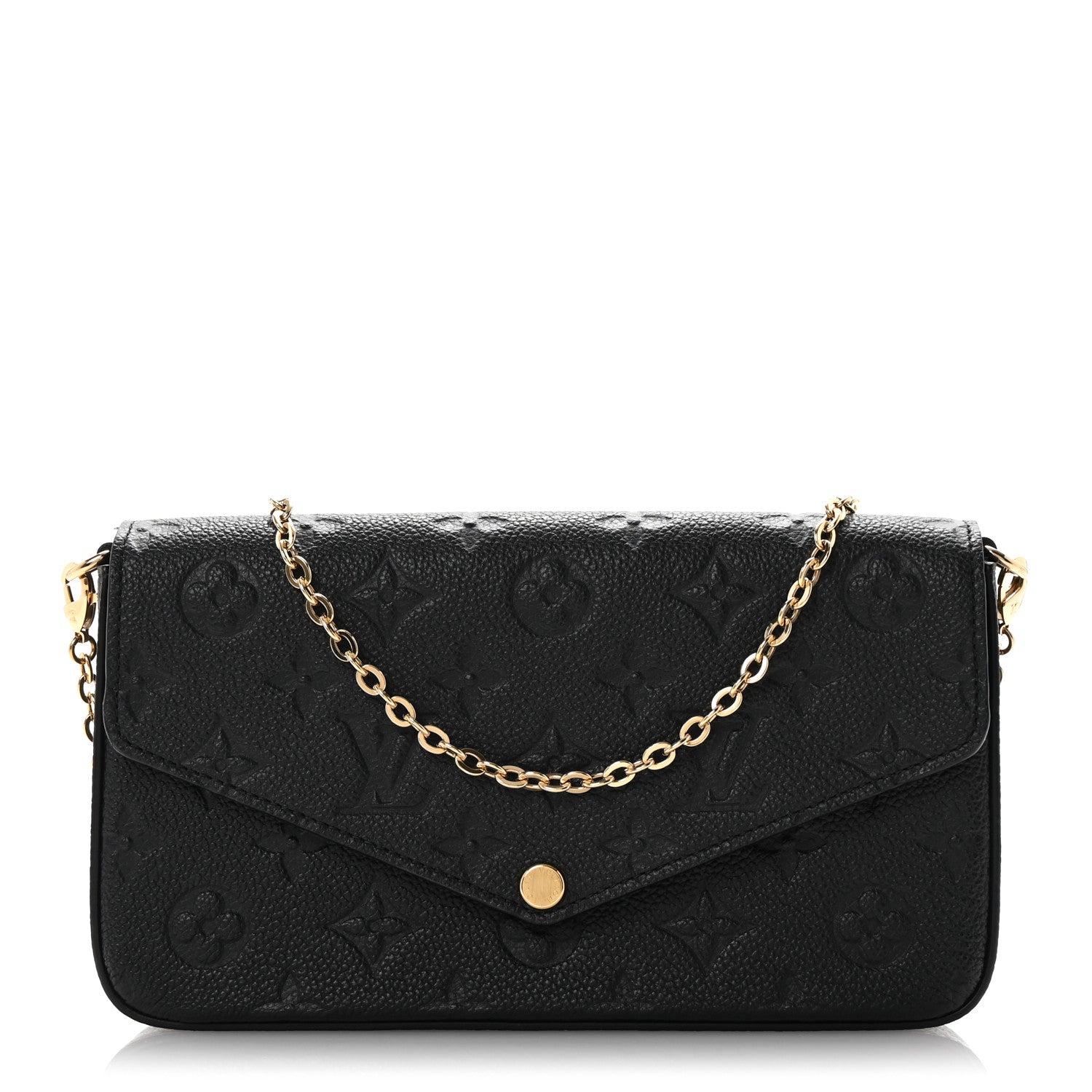 Louis Vuitton Empreinte Pochette Felicie Chain Wallet Black 1 of 13