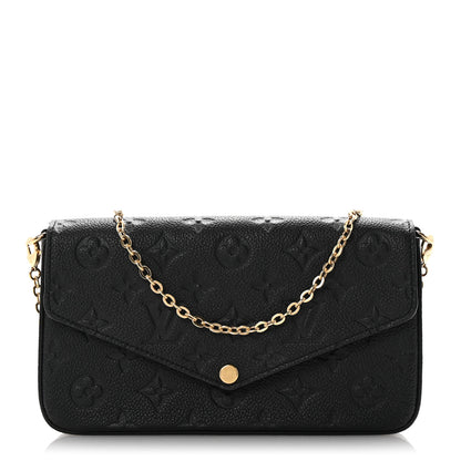 Louis Vuitton Empreinte Pochette Felicie Chain Wallet Black 1 of 13