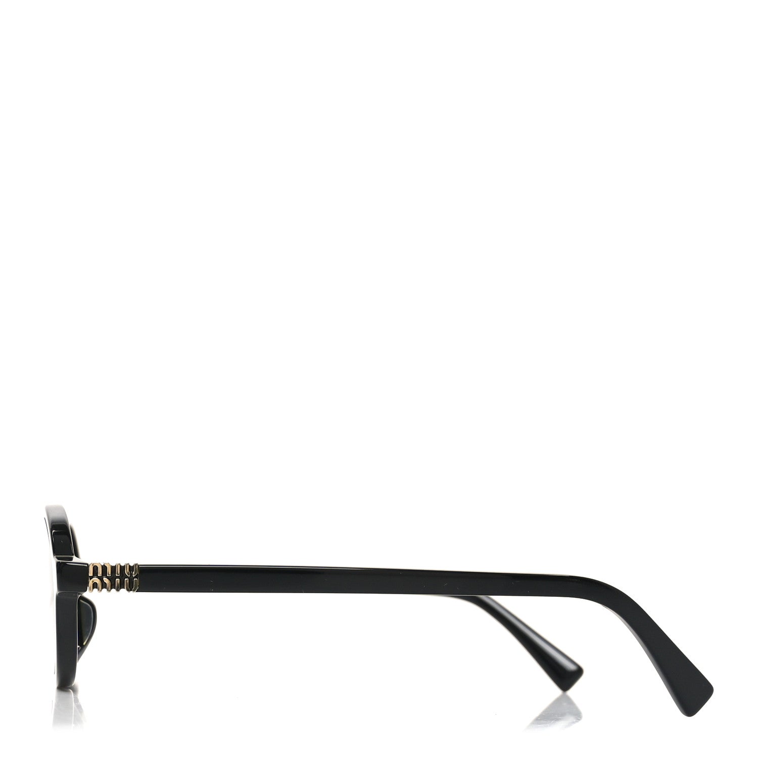 Miu Miu Acetate Oval Regard Sunglasses SMU04Z Black 1822049