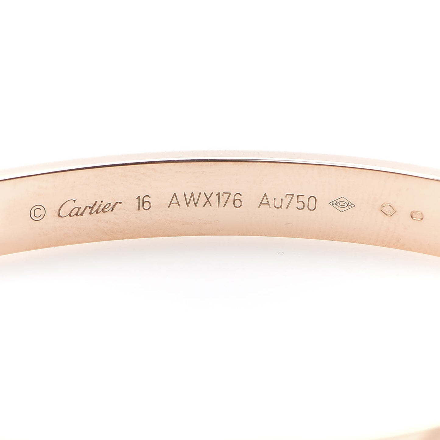 18K Pink Gold LOVE Bracelet 16