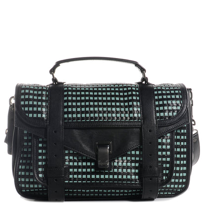 Proenza Schouler Woven Leather PS1 Medium Satchel Black 1 of 14