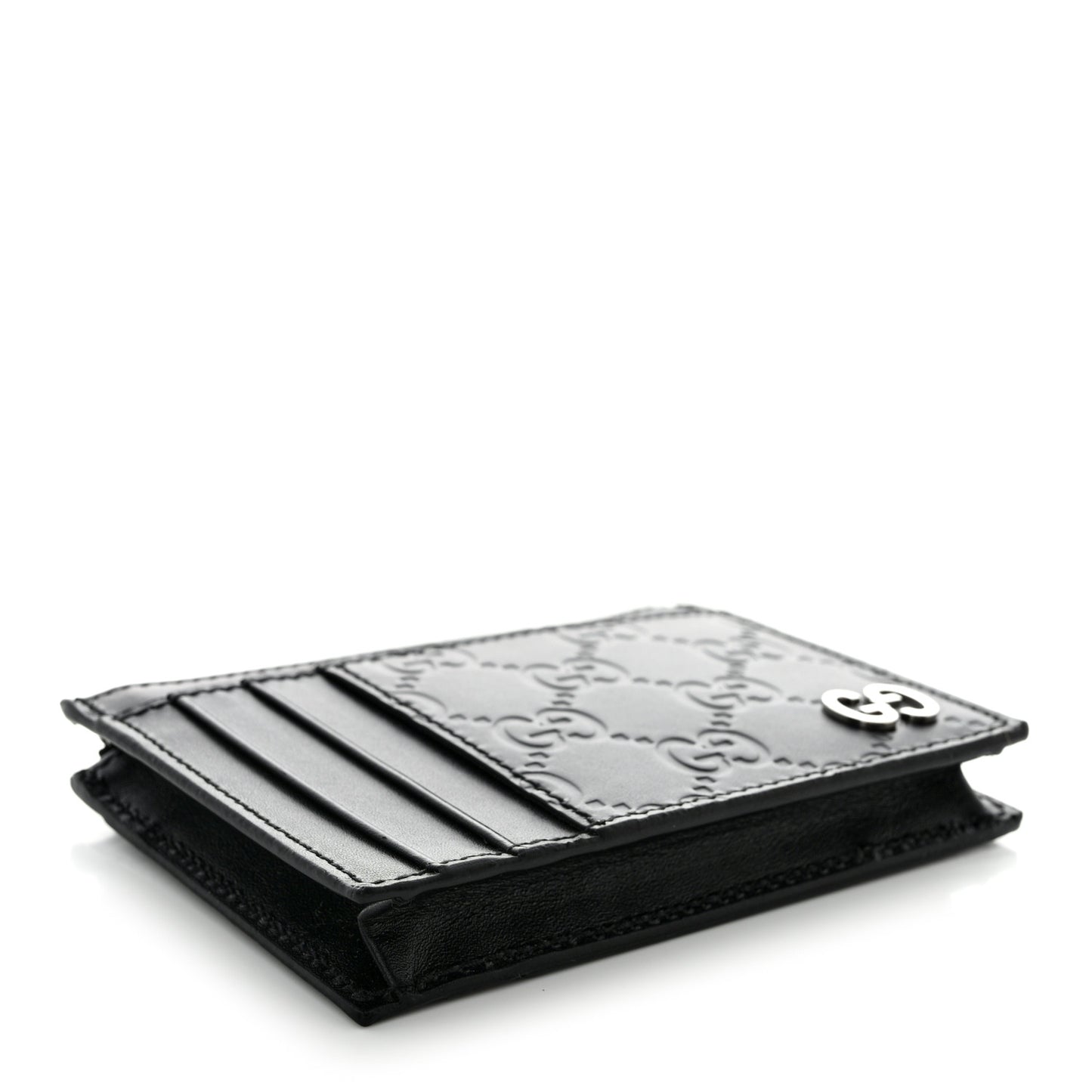 Guccissima Signature Coin Case Card Holder Black