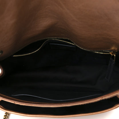 Saint Laurent Crinkled Calfskin Matelasse Monogram Medium Niki Chain Satchel Caramel 4 of 10