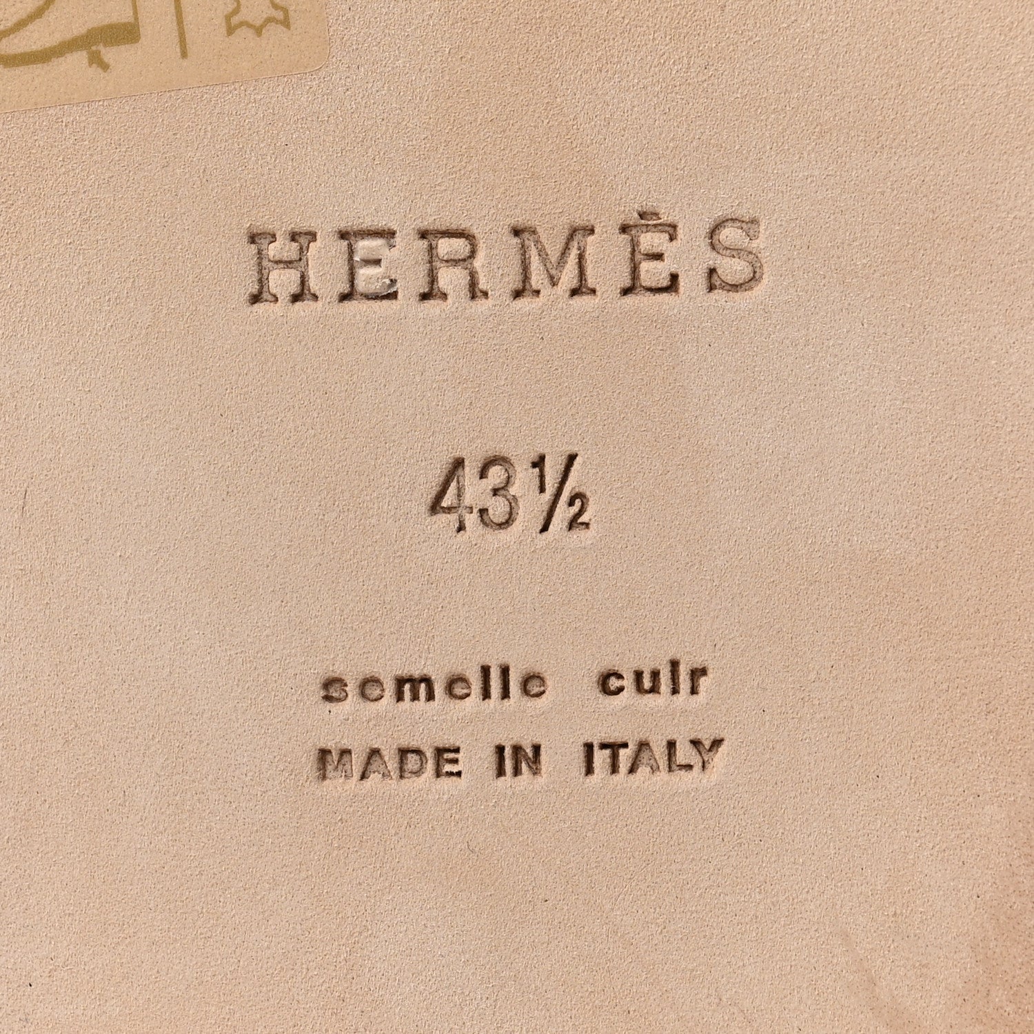 Hermes Calfskin Izmir Mens Sandals 43.5 Gold 6 of 7