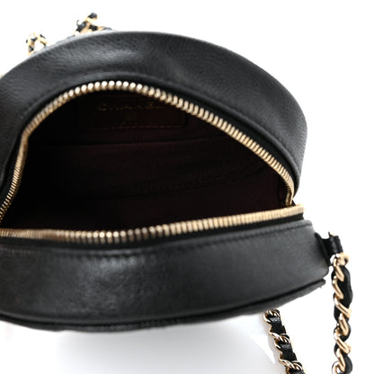 Chanel Caviar Quilted Round Clutch With Chain Black 5 of 9