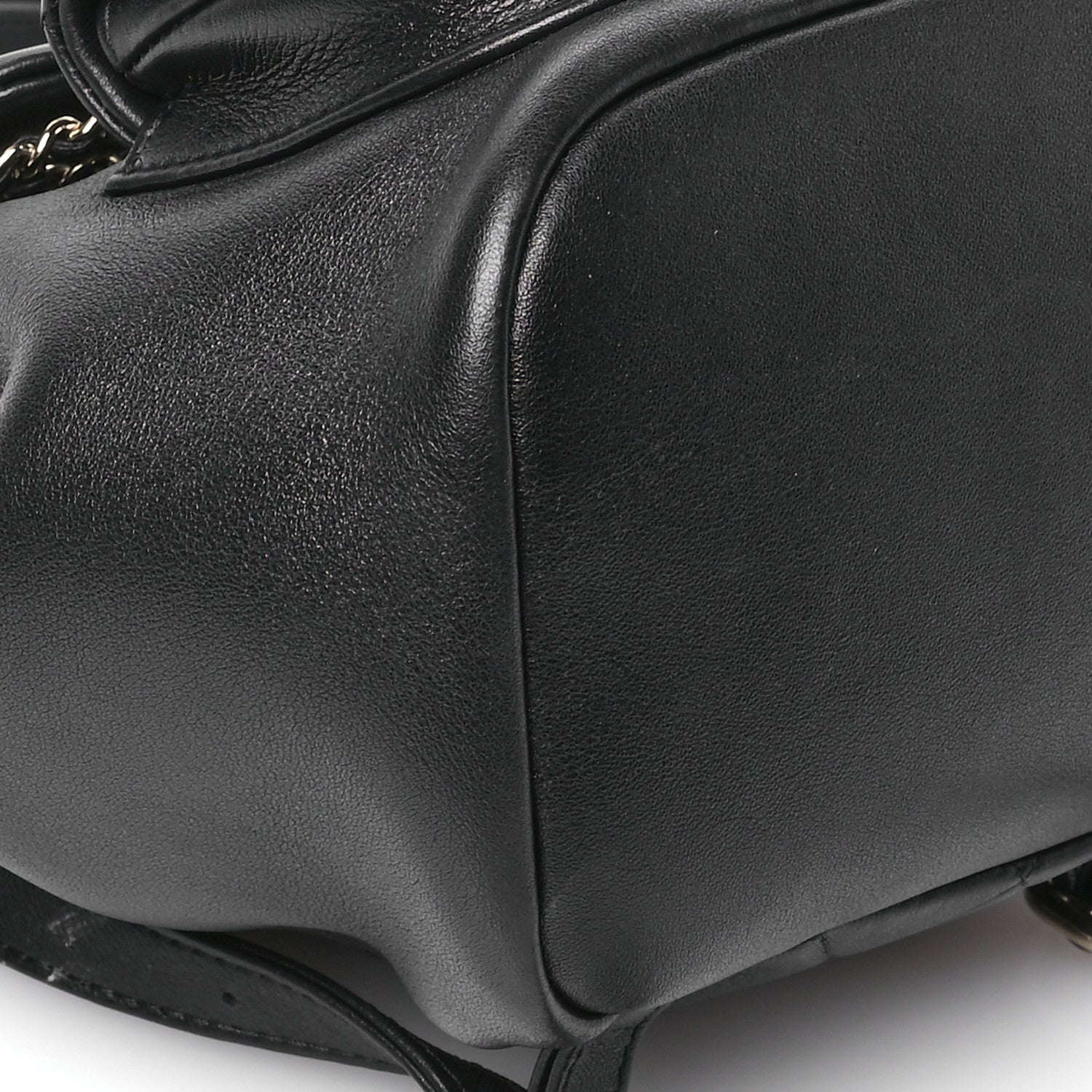 Chanel Lambskin Quilted Small Duma Drawstring Backpack Black 9 of 12