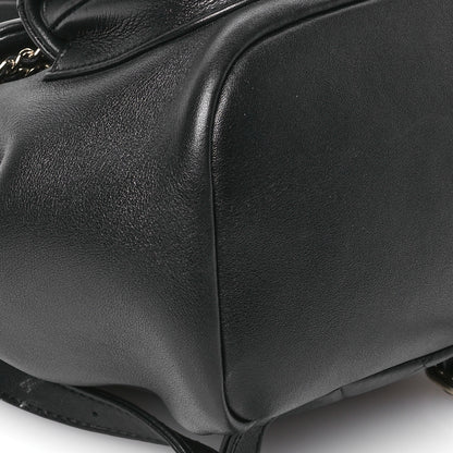 Chanel Lambskin Quilted Small Duma Drawstring Backpack Black 9 of 12