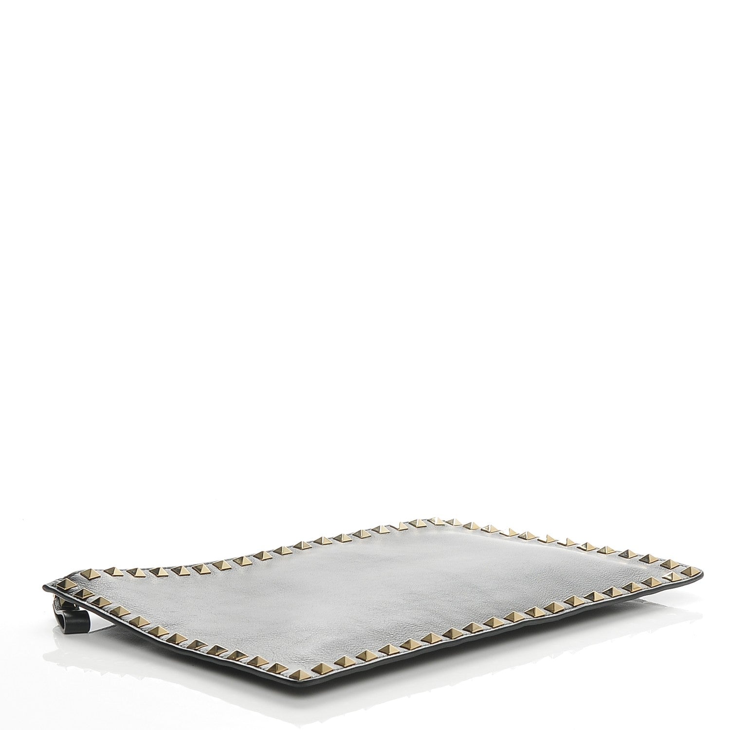 Valentino Garavani Vitello Large Rockstud Zip Pouch Black 4 of 7