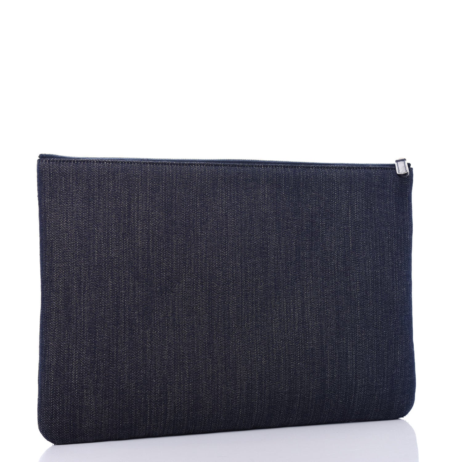 Chanel Denim Medium Deauville Pouch Blue Orange 3 of 7