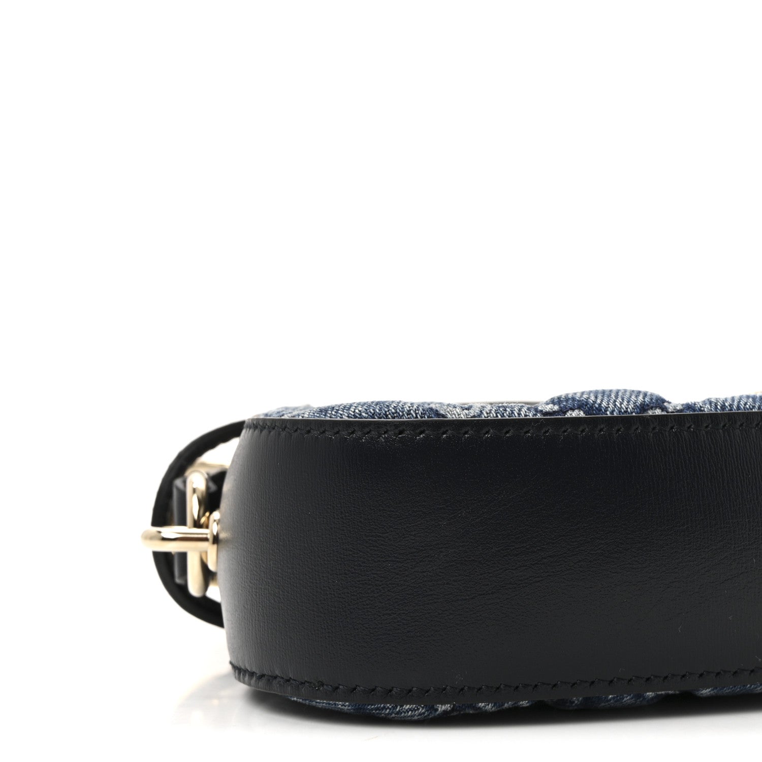 Gucci Denim GG Monogram Mini Moon Side Shoulder Bag Blue 8 of 9