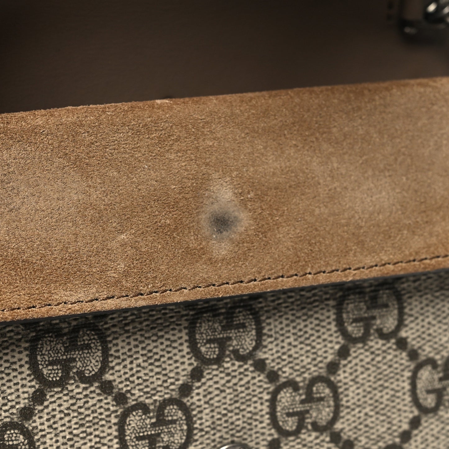 GG Supreme Monogram Super Mini Dionysus Shoulder Bag Taupe