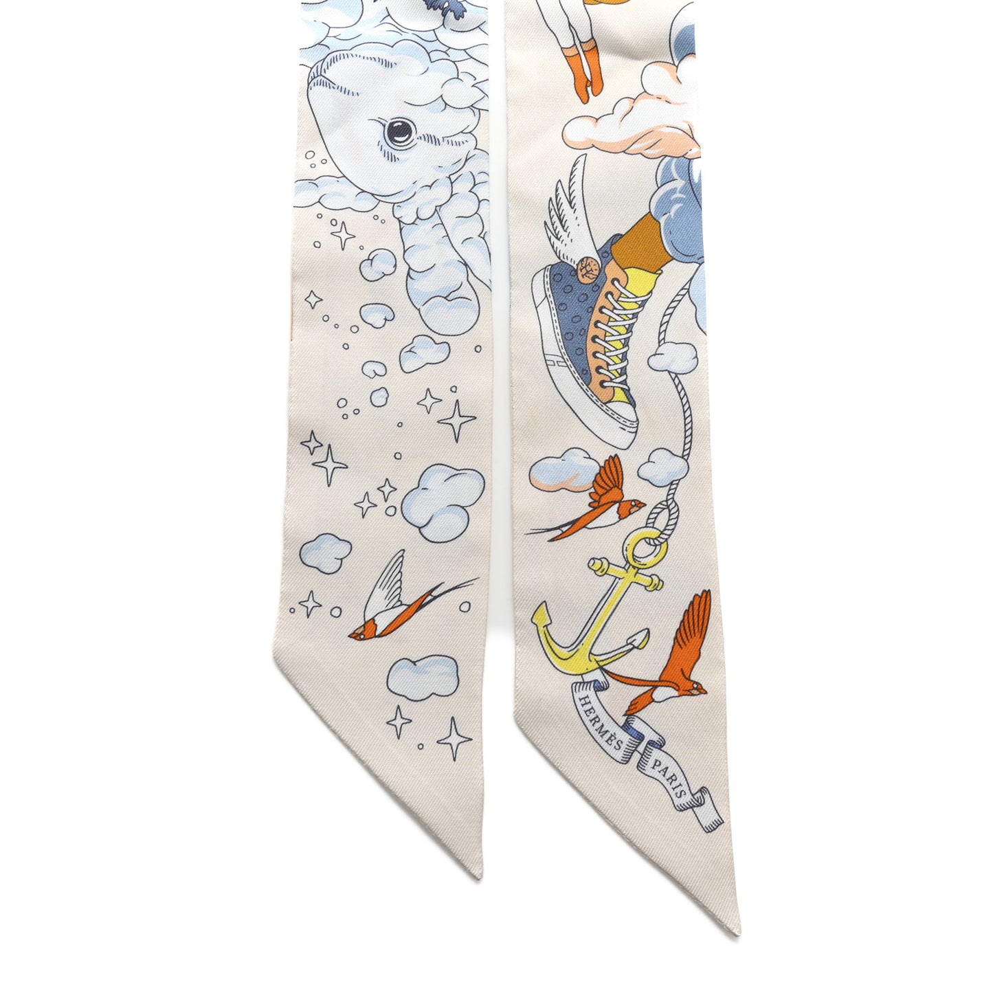 Silk Sur Mon Nuage Twilly Creme Bleu Ciel Orange
