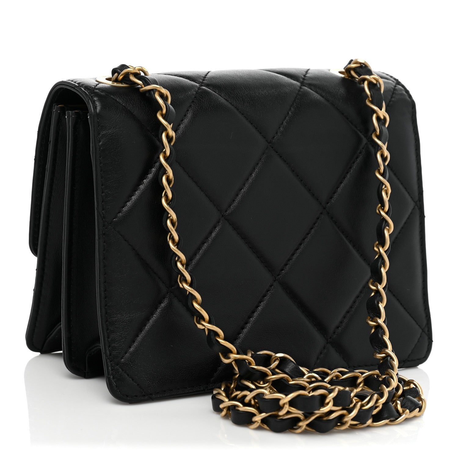 Chanel Calfskin Resin Quilted Mini Flap Black 3 of 20