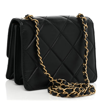 Chanel Calfskin Resin Quilted Mini Flap Black 3 of 20